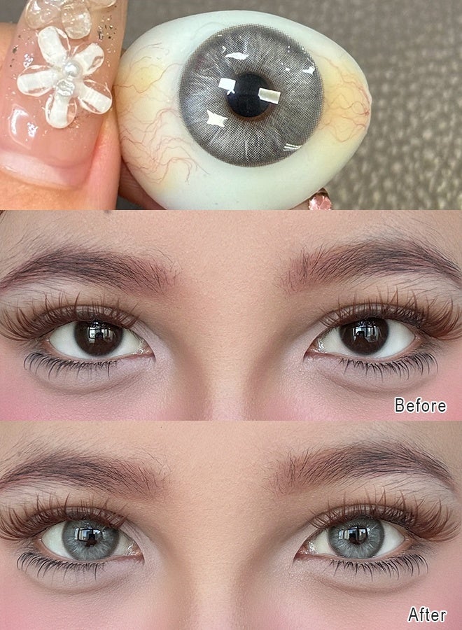 FreshLady Muses Grey Contact Lenses, Yearly Disposable – Modern Everyday Wear - Image 2